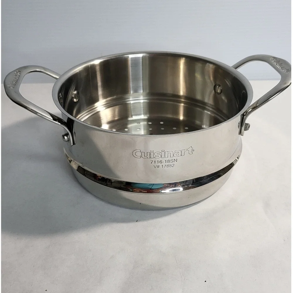 Cuisinart Steamer Insert Stainless Steel CookwareKitchen Accessory Size 4 Quarts